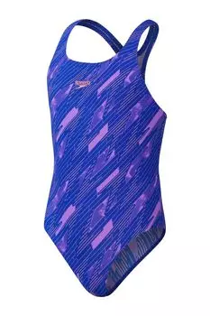 Купальник медалиста Hyperboom с принтом по всей поверхности Speedo, синий