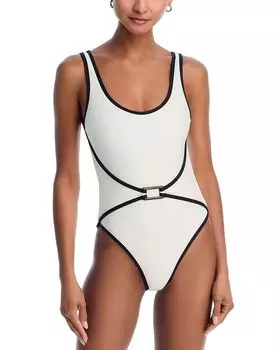 Купальник Melanie One Piece Solid & Striped, белый