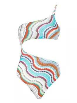 Купальник Missoni с зигзагообразным узором, синий