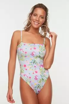 Купальник - Многоцветный - Цветочный Trendyol, разноцветный