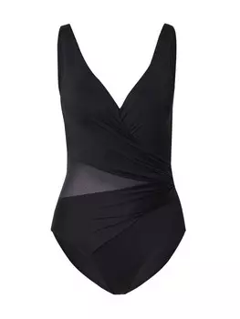 Купальник, моделирующий треугольник Hunkemller Shell Mesh, черный