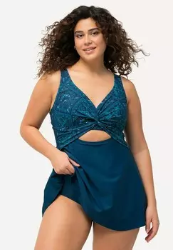 Купальник MOSAIC CUTOUT Ulla Popken, цвет Dark Teal