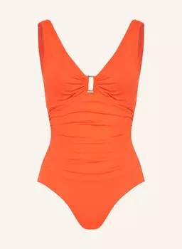 Купальник на косточках пляжный клуб сплошной Lauren Ralph Lauren, оранжевый