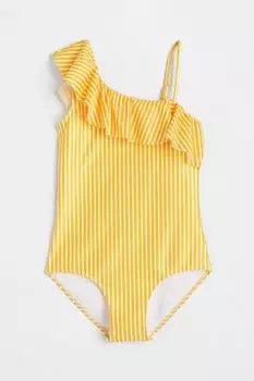 Купальник на одно плечо H&M, бирюзовый