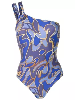 Купальник на одно плечо Lygia & Nanny, синий