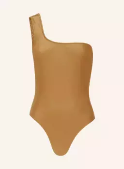 Купальник на одно плечо с блестящей ниткой Riani, желтый