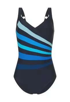 Купальник на широких бретелях и в полоску женский DesireE, цвет Sky Captain