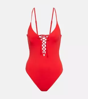 Купальник Nerano со шнуровкой MELISSA ODABASH, красный