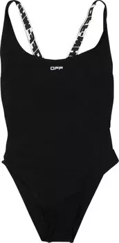 Купальник Off-White Cross Swimsuit 'Black', черный