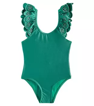 Купальник Ottie с английской вышивкой и вышивкой Zimmermann, зеленый