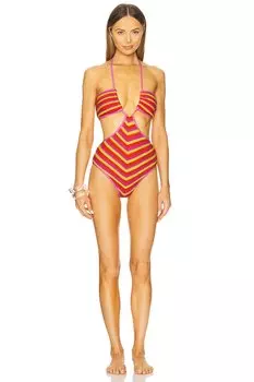 Купальник Pamela однотонный от Beach Riot, soleil crochet