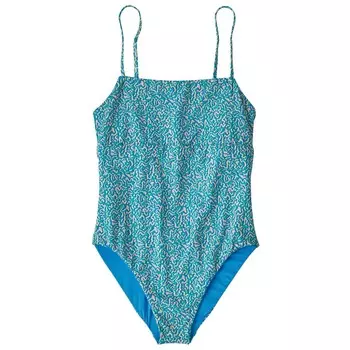 Купальник Patagonia Women's Reversible Sunrise Slider 1 Piece, цвет Sea Texture/Subtidal Blue