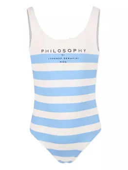 Купальник Philosophy Di Lorenzo Serafini Kids с логотипом, синий
