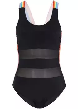 Купальник pride из переработанного полиамида Rainbow, черный