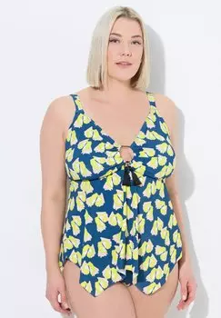 Купальник PRINT POINTED HEM Ulla Popken, синий