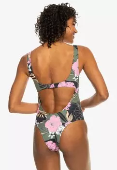 Купальник Pro The Double Line One Roxy, антрацитовый классический pro surf