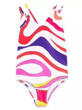 Купальник PUCCI Junior с принтом Iride, белый