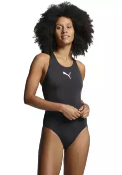 Купальник PUMA со спинкой-борцовкой, черный