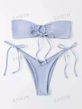 Купальник раздельный Shein Swim Basics, сиреневый