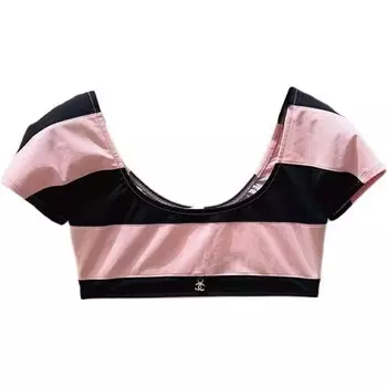 Купальник раздельный женский Chanel, черный / розовый