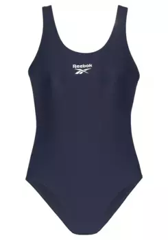 Купальник Reebok "Adelia", спортивный крой с вырезом на спине-борцовке, цвет морской волны