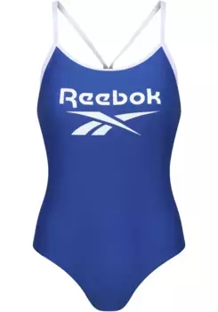 Купальник Reebok " "Лето", встроенные мягкие чашки, бретельки-спагетти, синий