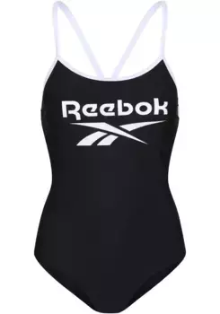 Купальник Reebok " "Лето", встроенные мягкие чашки, бретельки-спагетти, черный