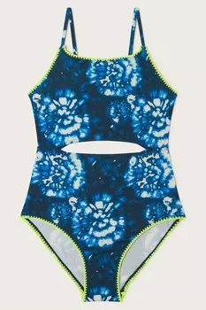 Купальник с эффектом тай-дай Monsoon, синий