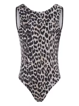 Купальник с анималистичным принтом Caroline Bosmans, нейтральный