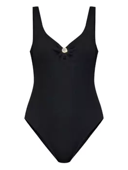 Купальник с аппликацией-логотипом Emporio Armani, черный