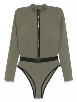 Купальник с длинными рукавами Noire Swimwear, зеленый