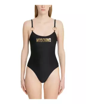 Купальник с двойным вопросительным знаком Moschino, черный