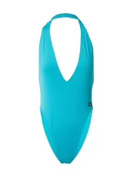 Купальник с халтернеем Calvin Klein Swimwear Swimsuit PLUNGE, светло-синий