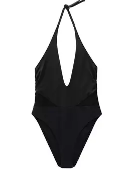 Купальник с халтернеем Next Triangle Swimsuit, черный