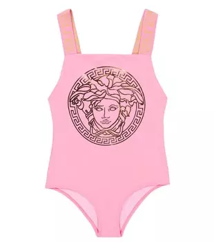 Купальник с изображением медузы Versace, розовый