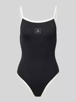 Купальник с контрастной отделкой Marc O'Polo, черный