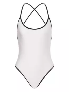 Купальник с контрастной отделкой Philosophy Di Lorenzo Serafini, белый