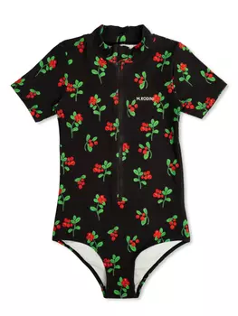 Купальник с коротким рукавом Mini Rodini, черный