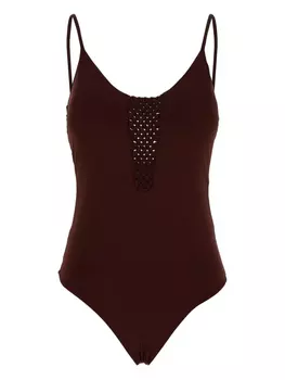 Купальник с косичками Fisico, коричневый