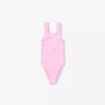 Купальник с круглым вырезом и жатой текстурой 7-12 лет Hunza G, цвет bubblegum