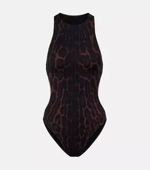 Купальник с леопардовым принтом Tom Ford, Brown & Black