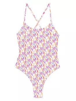 Купальник с логотипом Emporio Armani, белый