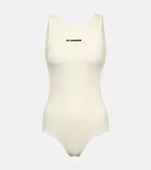 Купальник с логотипом Jil Sander, белый