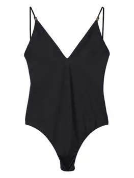 Купальник с логотипом Miu Miu, черный