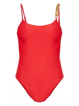 Купальник с логотипом Moschino, красный