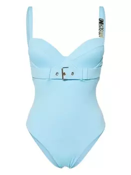 Купальник с логотипом Moschino, синий
