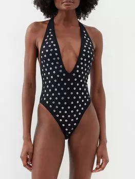 Купальник с люверсами ALAA, черный