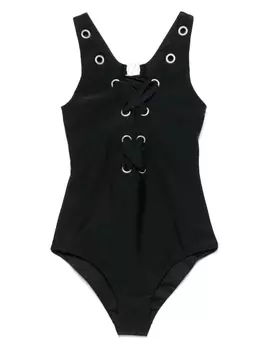 Купальник с люверсами Monnalisa, черный