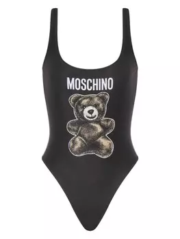 Купальник с мотивом «Медвежонок Тедди» Moschino, черный