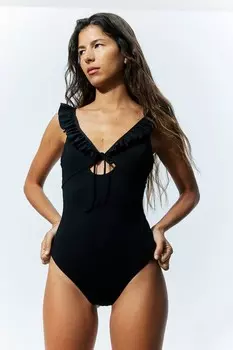 Купальник с мягкими чашками H&M, черный